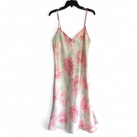 Cruz Dresses & Skirts - VTG Y2K Pastel Floral Satin Bias Slip Dress Fairy Coquette Romantic Lingerie S